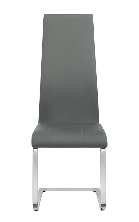 Anges Grey & Chrome Dining Chairs (Set of 4) - Ornate Home