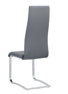 Anges Grey & Chrome Dining Chairs (Set of 4) - Ornate Home