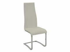 Anges White & Chrome Dining Chairs (Set Of 4) - Ornate Home