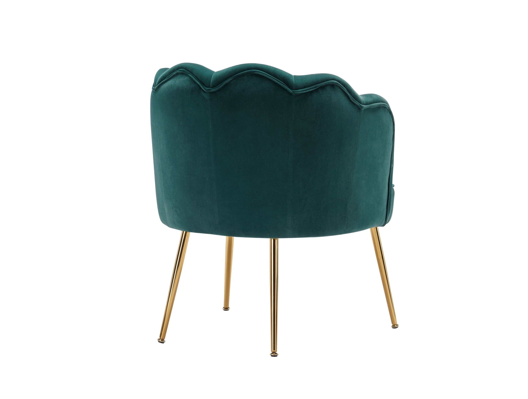 Annadel Teddy Dark Green Velvet Accent Chair w/ Gold Legs - Ornate Home