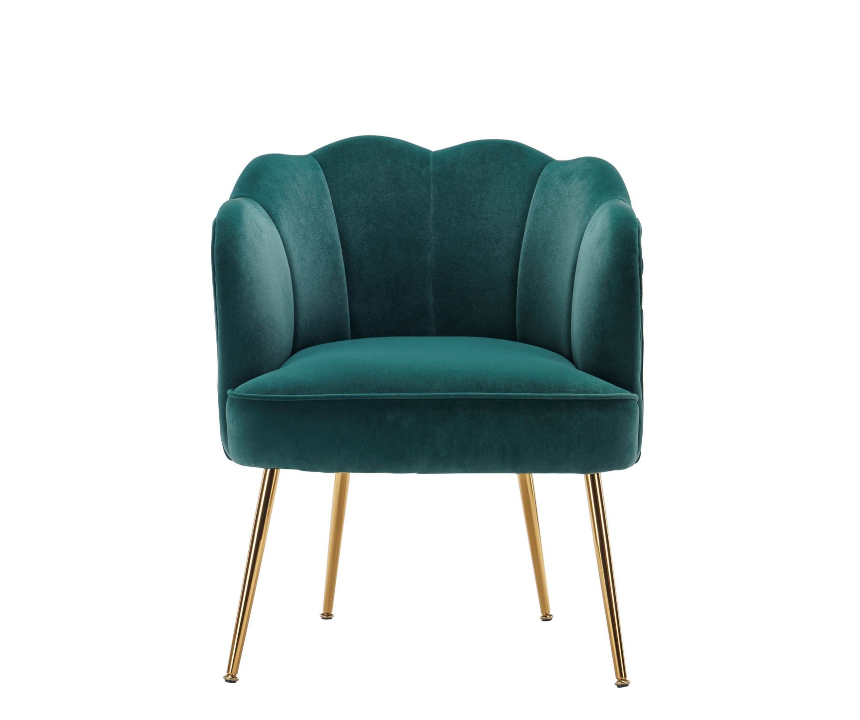 Annadel Teddy Dark Green Velvet Accent Chair w/ Gold Legs - Ornate Home