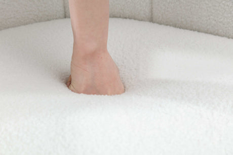 Annadel Teddy Ivory Accent Chair w/ Gold Legs - Ornate Home