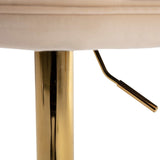 Ano Bar Stools With Back and Footrest Counter Height Dining Chairs-Velvet Beige-2PCS/SET - Ornate Home