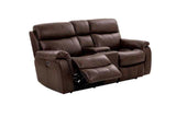 Antenor Brown Top Grain Leather Match Power Loveseat - Ornate Home