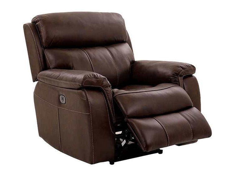 Antenor Brown Top Grain Leather Match Power Recliner - Ornate Home