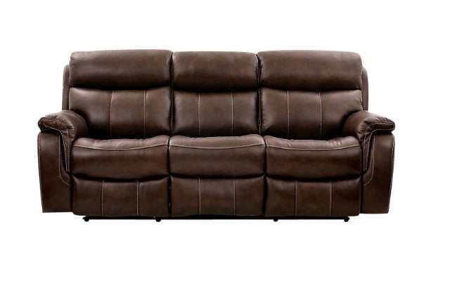 Antenor Brown Top Grain Leather Match Power Reclining Sofa - Ornate Home