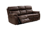 Antenor Brown Top Grain Leather Match Power Reclining Sofa - Ornate Home