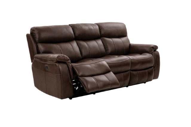 Antenor Brown Top Grain Leather Match Power Reclining Sofa - Ornate Home