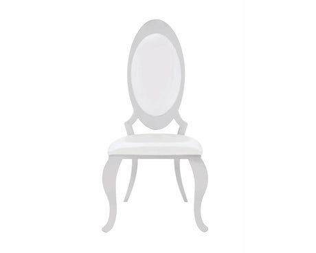 Antoine Cream & Chrome Side Chairs (Set of 2) - Ornate Home