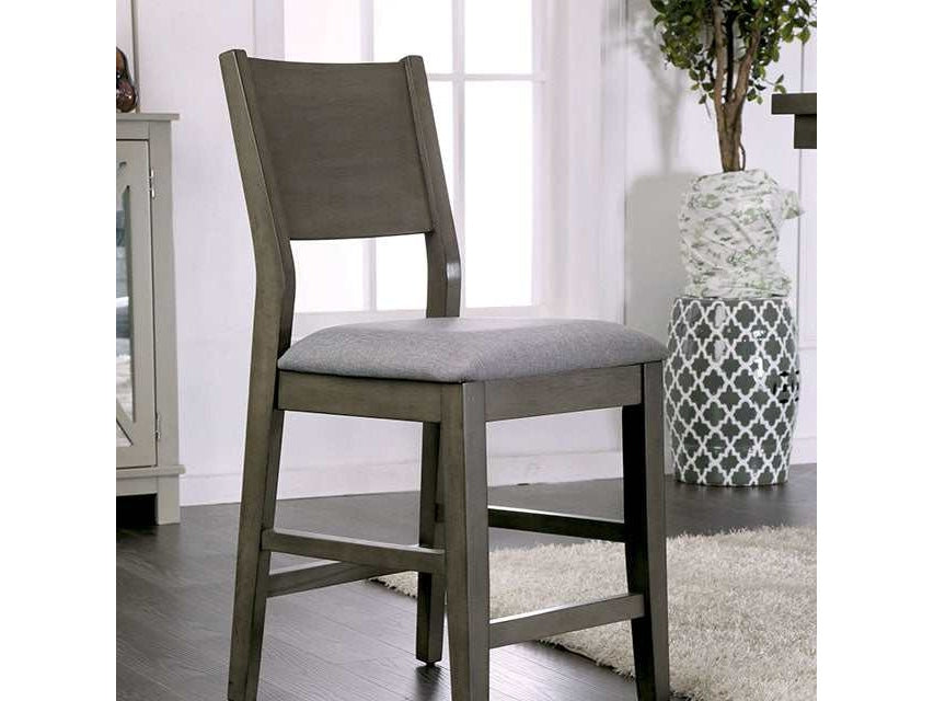 Anton Gray/Light Gray Counter Height Chair (Set of 2) - Ornate Home