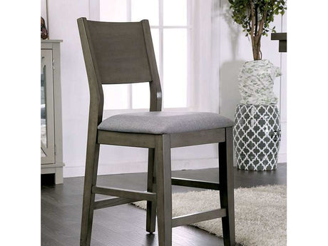 Anton Gray/Light Gray Counter Height Chair (Set of 2) - Ornate Home