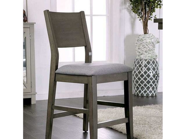 Anton Gray/Light Gray Counter Height Chair (Set of 2) - Ornate Home
