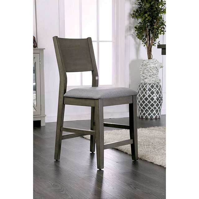 Anton Gray/Light Gray Counter Height Chair (Set of 2) - Ornate Home