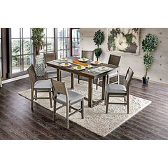 Anton Gray/Light Gray Counter Height Chair (Set of 2) - Ornate Home