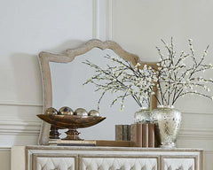 Antonella Ivory & Camel 5pc Eastern King Panel Bedroom Set - Ornate Home