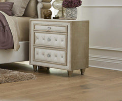 Antonella Ivory & Camel 5pc Eastern King Panel Bedroom Set - Ornate Home