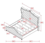 Antonella Ivory & Camel California King Panel Bed - Ornate Home