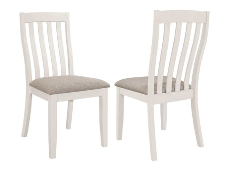 Anwar Off White / Light Brown Side Chair (Set of 2) - Ornate Home