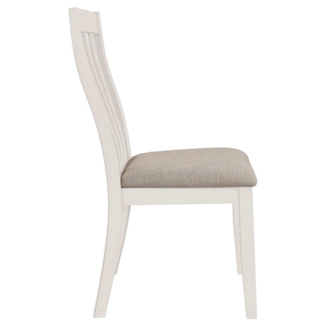 Anwar Off White / Light Brown Side Chair (Set of 2) - Ornate Home