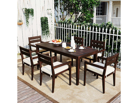 Anza Acacia Wood Outdoor Dining Sets - Ornate Home