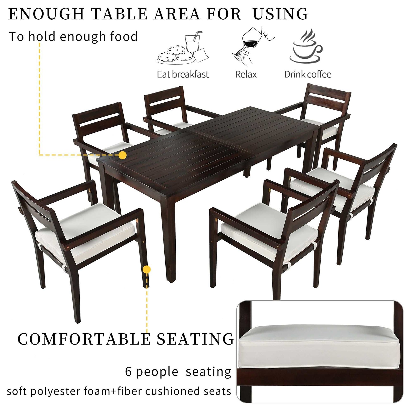 Anza Acacia Wood Outdoor Dining Sets - Ornate Home