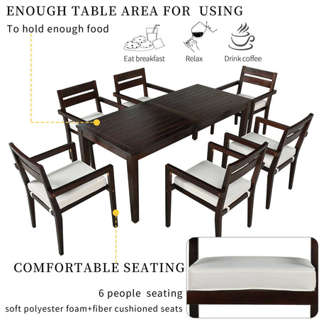 Anza Acacia Wood Outdoor Dining Sets - Ornate Home