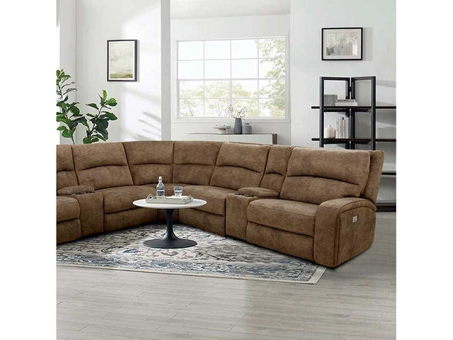 Apostolos Brown Power Sectional - Ornate Home