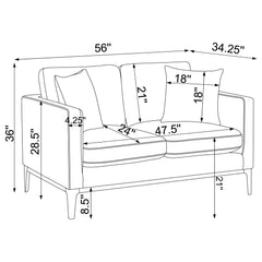 Apperson Light Grey 2 Pc Sofa Set - Ornate Home