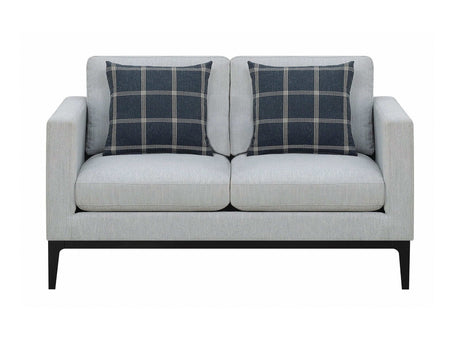 Apperson Light Grey Stationary Loveseat - Ornate Home