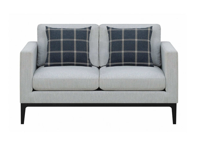 Apperson Light Grey Stationary Loveseat - Ornate Home