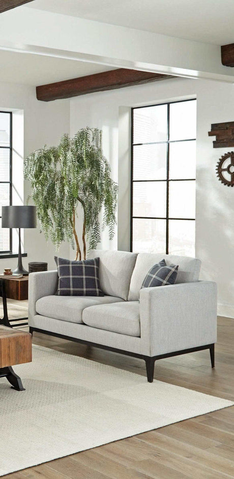 Apperson Light Grey Stationary Loveseat - Ornate Home