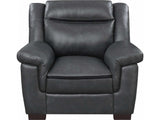 Arabella Grey Faux Leather Chair - Ornate Home