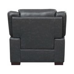 Arabella Grey Faux Leather Living Room Set / 3pc - Ornate Home