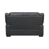 Arabella Grey Faux Leather Loveseat - Ornate Home