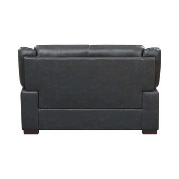 Arabella Grey Faux Leather Loveseat - Ornate Home