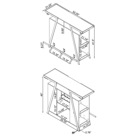 Araceli White Home Bar - Ornate Home