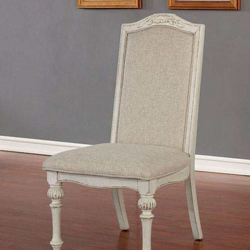 Arcadia Antique White & Ivory Side Chair (Set of 2) - Ornate Home