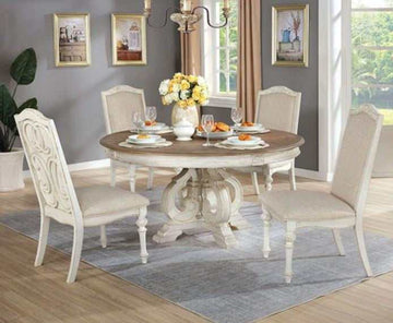 Arcadia Antique White & Ivory Side Chair (Set of 2) - Ornate Home