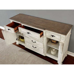 Arcadia Antique White Server - Ornate Home