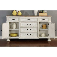 Arcadia Antique White Server - Ornate Home