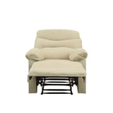 Arcadia Beige Microfiber Motion Recliner - Ornate Home