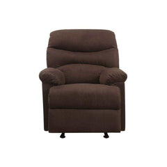 Arcadia Chocolate Microfiber Glider Motion Recliner - Ornate Home