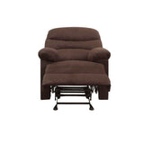 Arcadia Chocolate Microfiber Glider Motion Recliner - Ornate Home