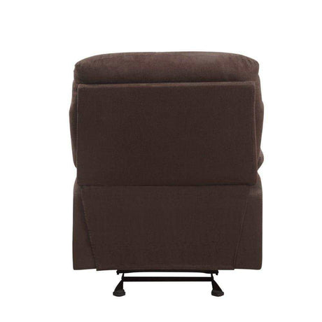 Arcadia Chocolate Microfiber Glider Recliner (Motion) - Ornate Home