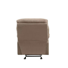 Arcadia Light Brown Microfiber Motion Glider Recliner - Ornate Home