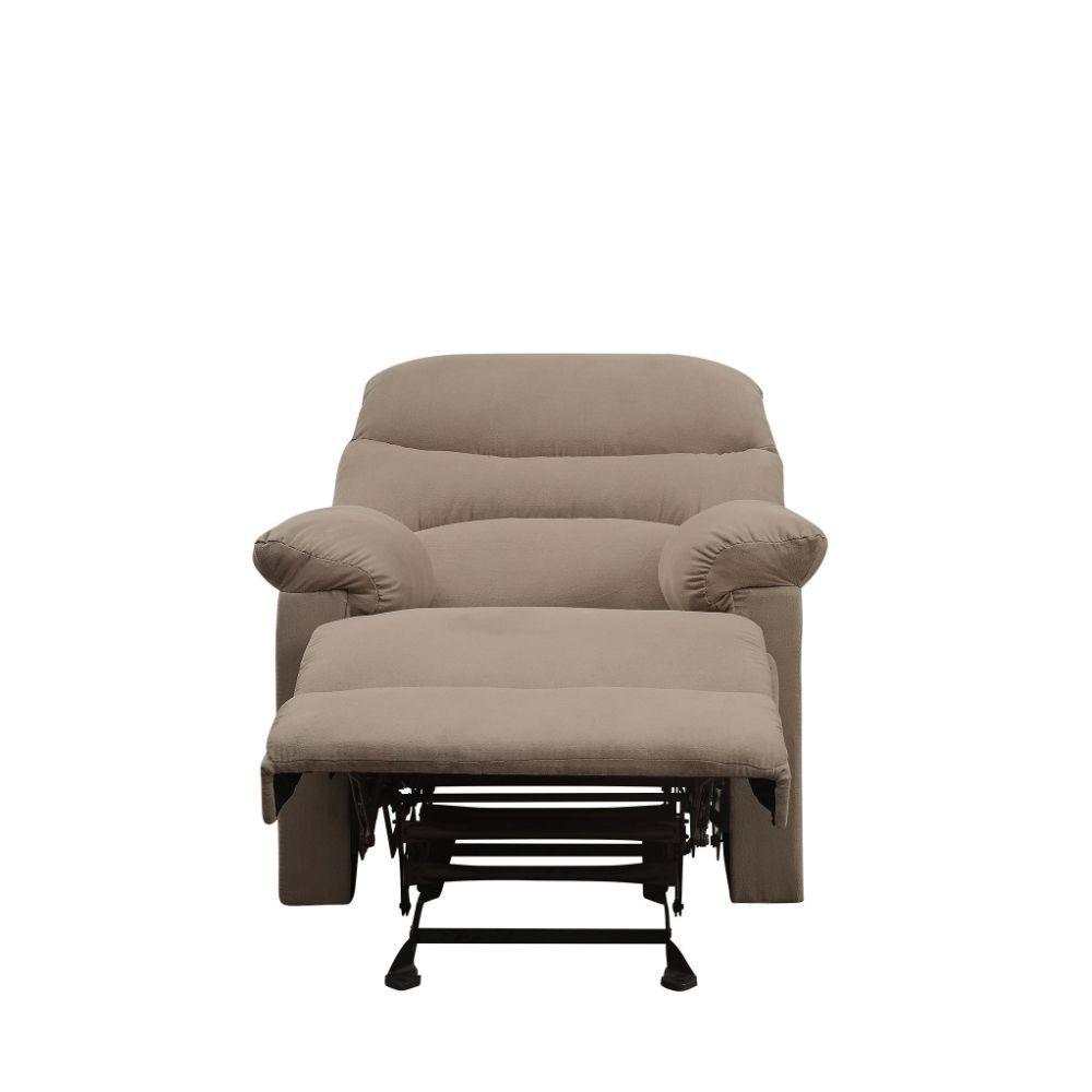Arcadia Light Brown Microfiber Motion Recliner - Ornate Home