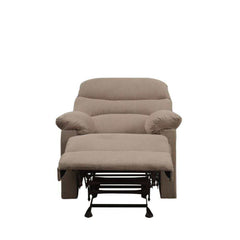 Arcadia Light Brown Microfiber Motion Recliner - Ornate Home