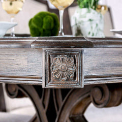 Arcadia Rustic Brown Dining Table w/ 18" Leaf - Ornate Home