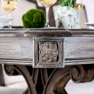 Arcadia Rustic Brown Dining Table w/ 18" Leaf - Ornate Home