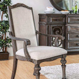 Arcadia Rustic Brown & Ivory Armchair (Set of 2) - Ornate Home